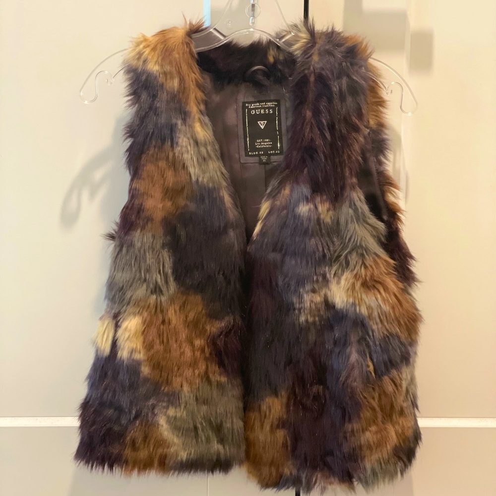 Guess Faux Fur Vest - Size: XS